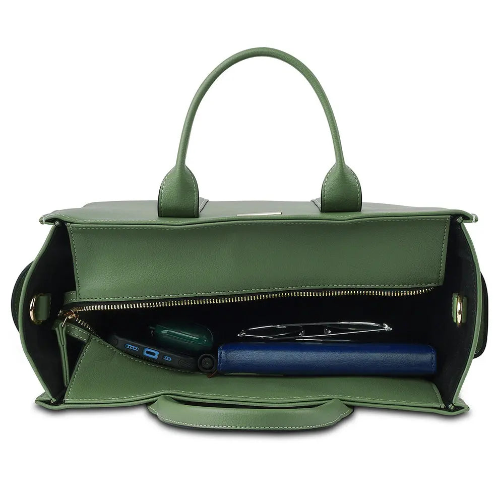 Elan Box Tote Bag - Matcha YuvaStree