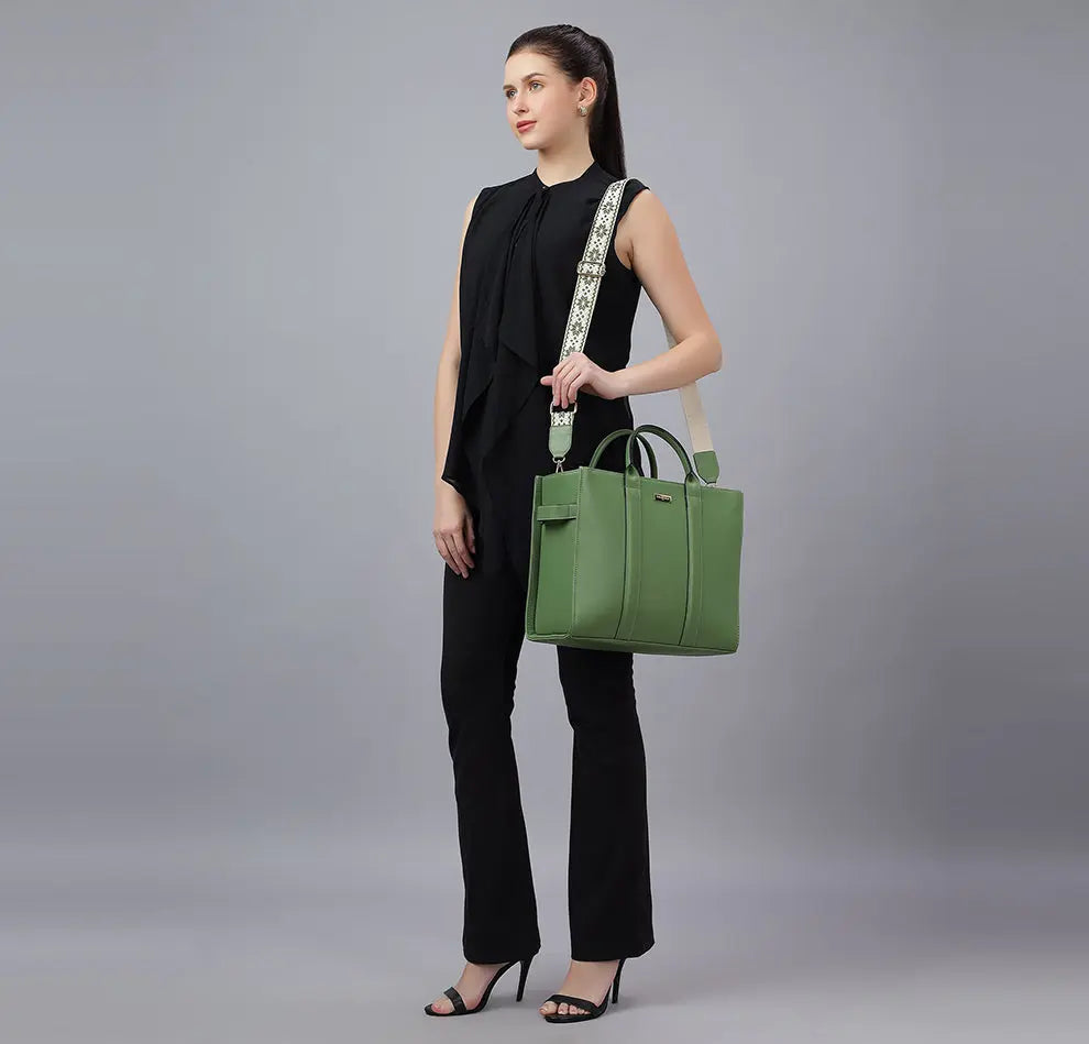 Elan Box Tote Bag - Matcha YuvaStree