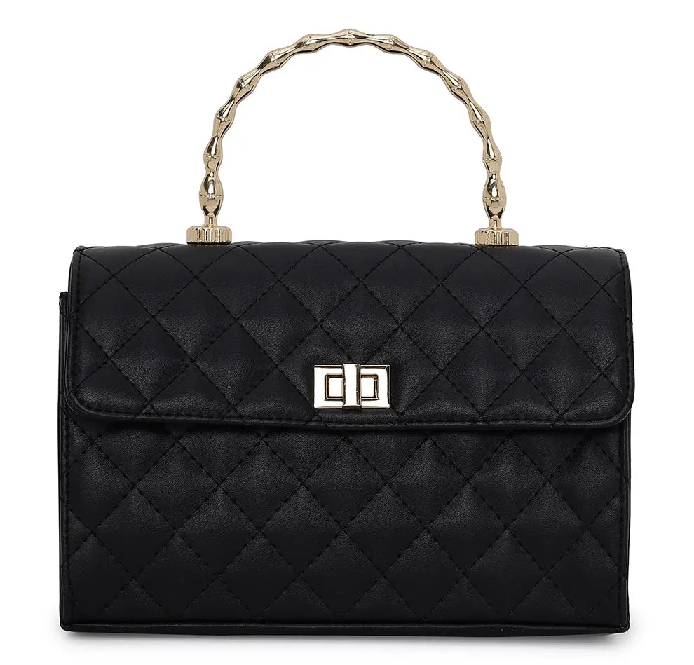 Elara Top handle Bag - Black YuvaStree