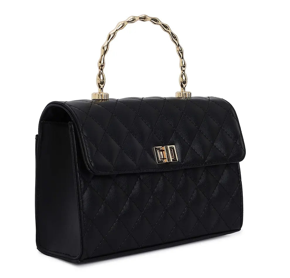 Elara Top handle Bag - Black YuvaStree