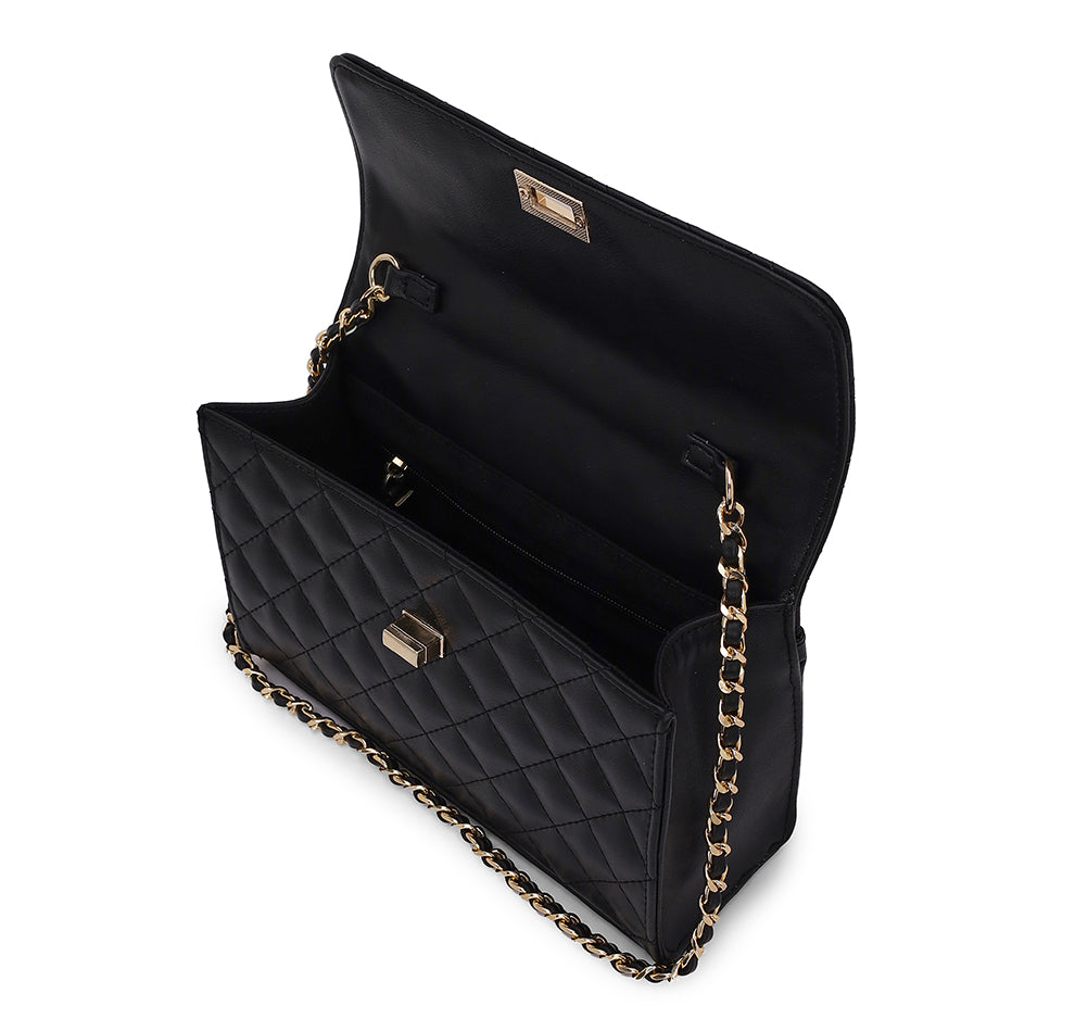 Elara Top handle Bag - Black