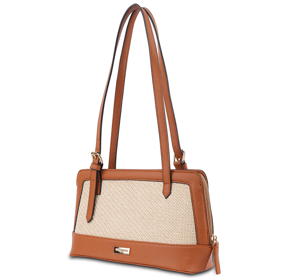 Liora Jute Shoulder Bag - Tan