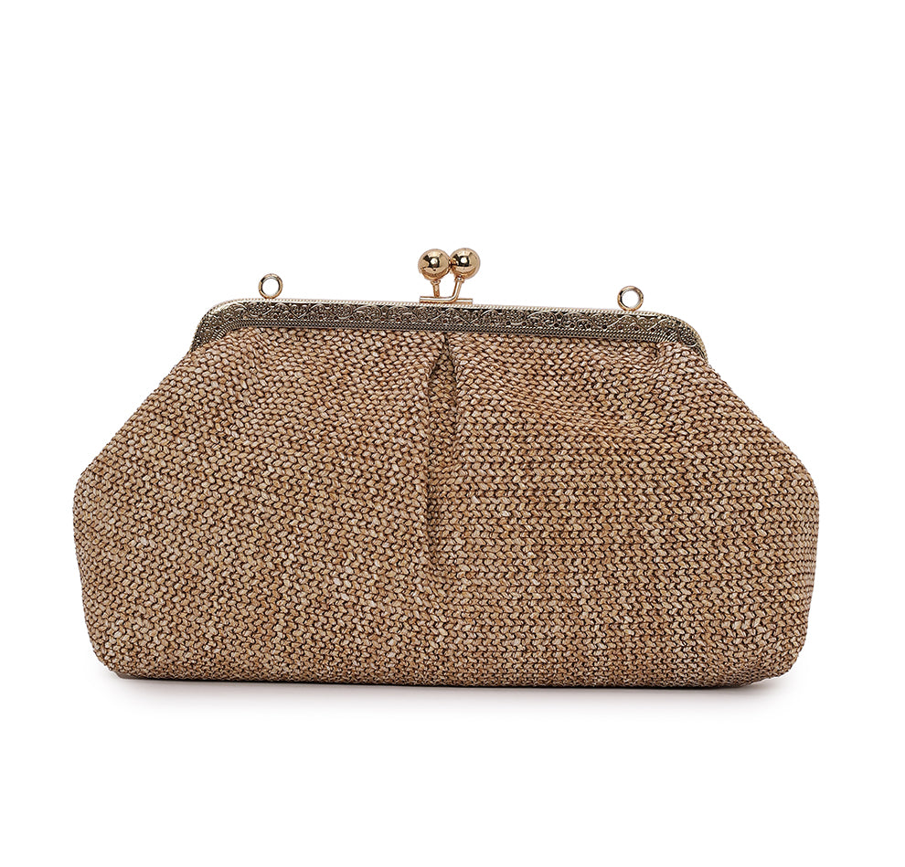 Aria Clutch - Tan