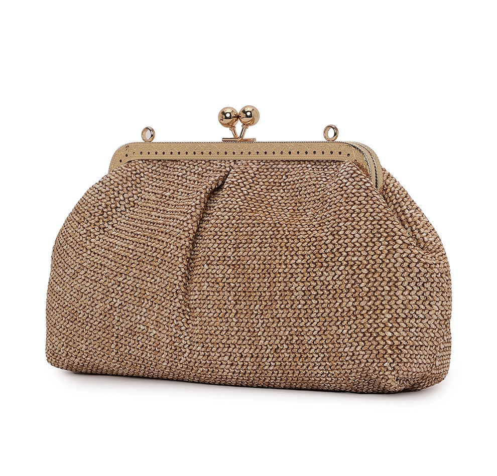 Aria Clutch - Tan