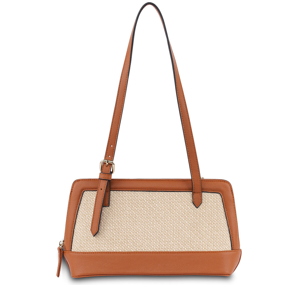Liora Jute Shoulder Bag - Tan
