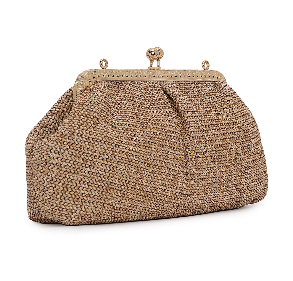 Aria Clutch - Tan