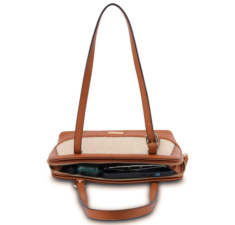 Liora Jute Shoulder Bag - Tan