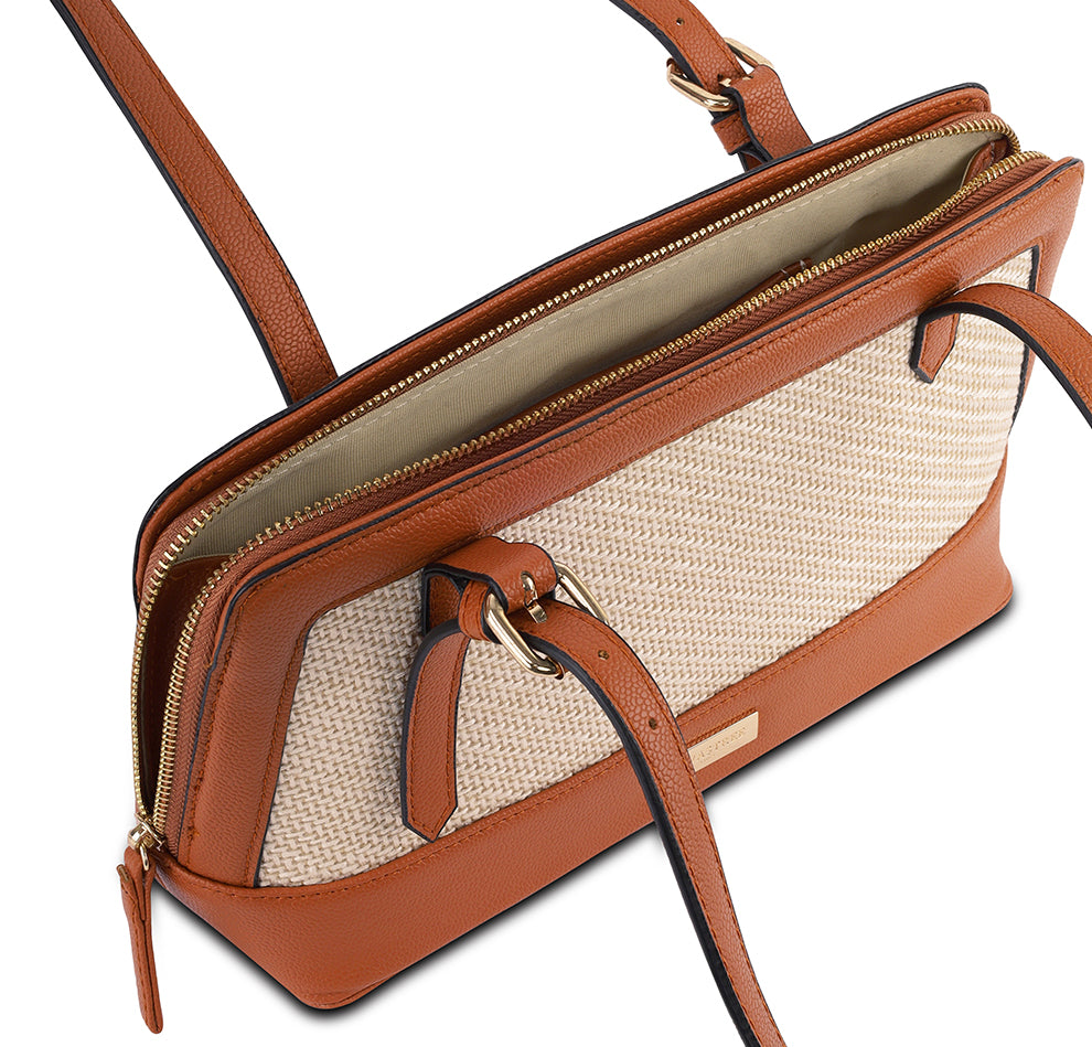 Liora Jute Shoulder Bag - Tan