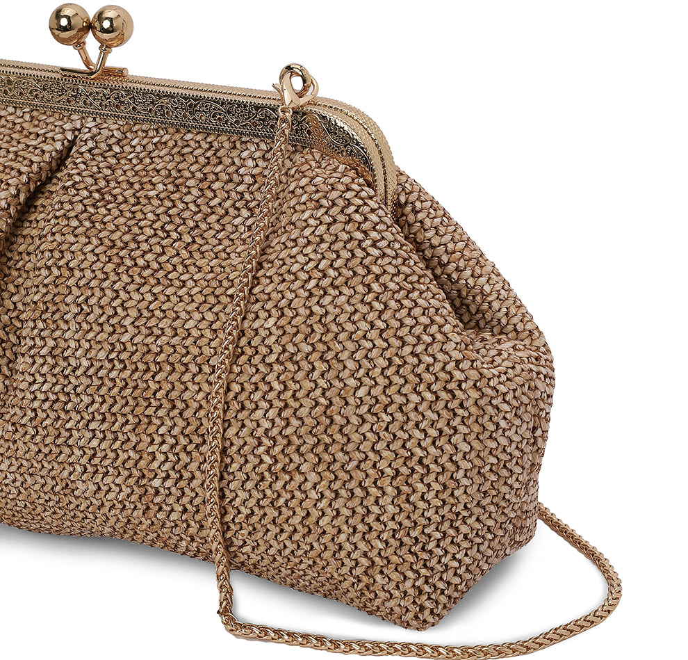 Aria Clutch - Tan