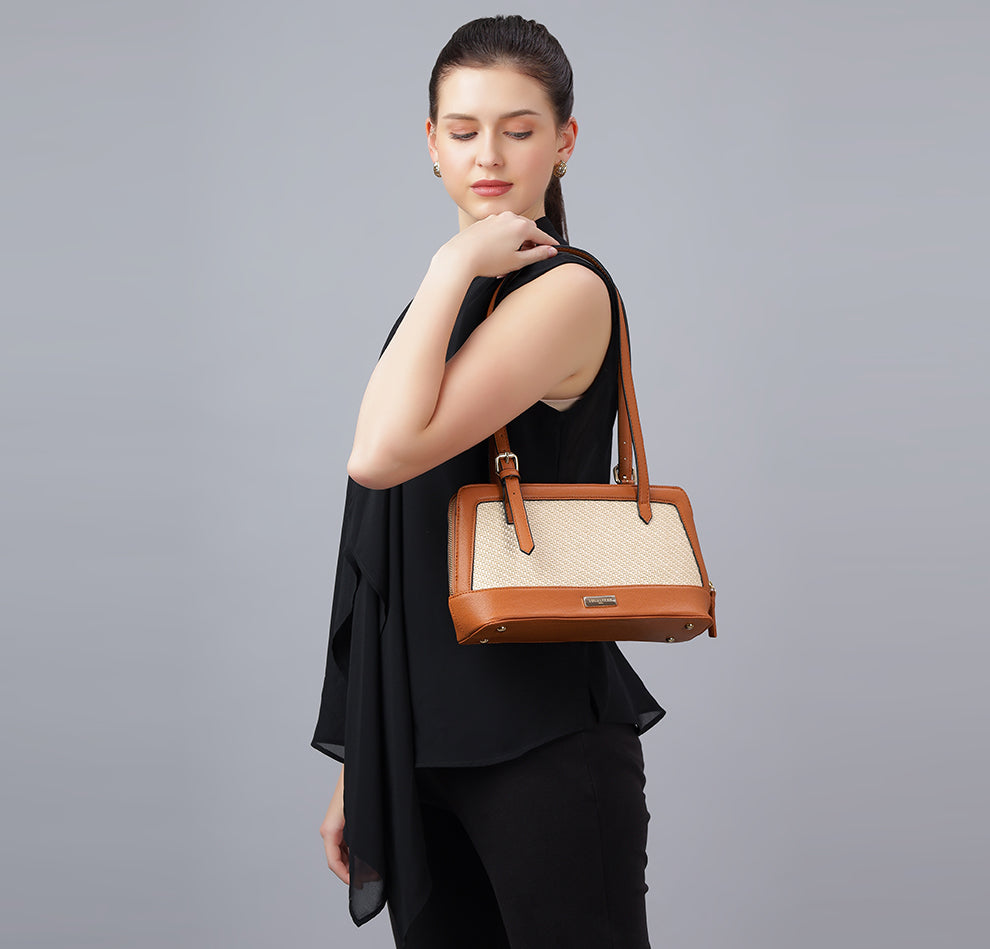 Liora Jute Shoulder Bag - Tan