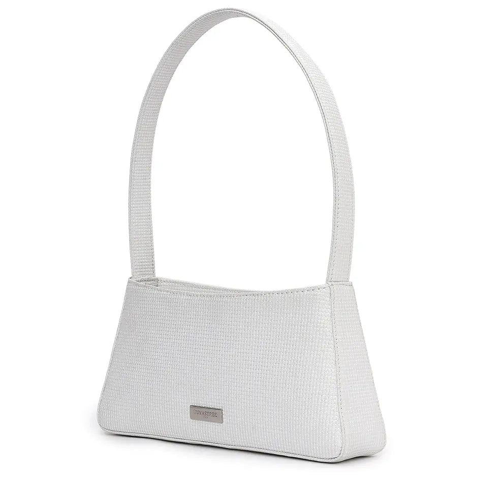 Vestra Shoulder Bag - Pearl White YuvaStree