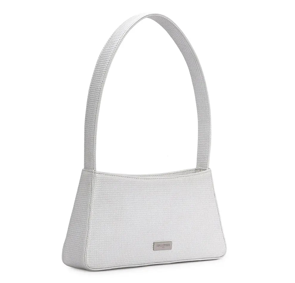 Vestra Shoulder Bag - Pearl White YuvaStree