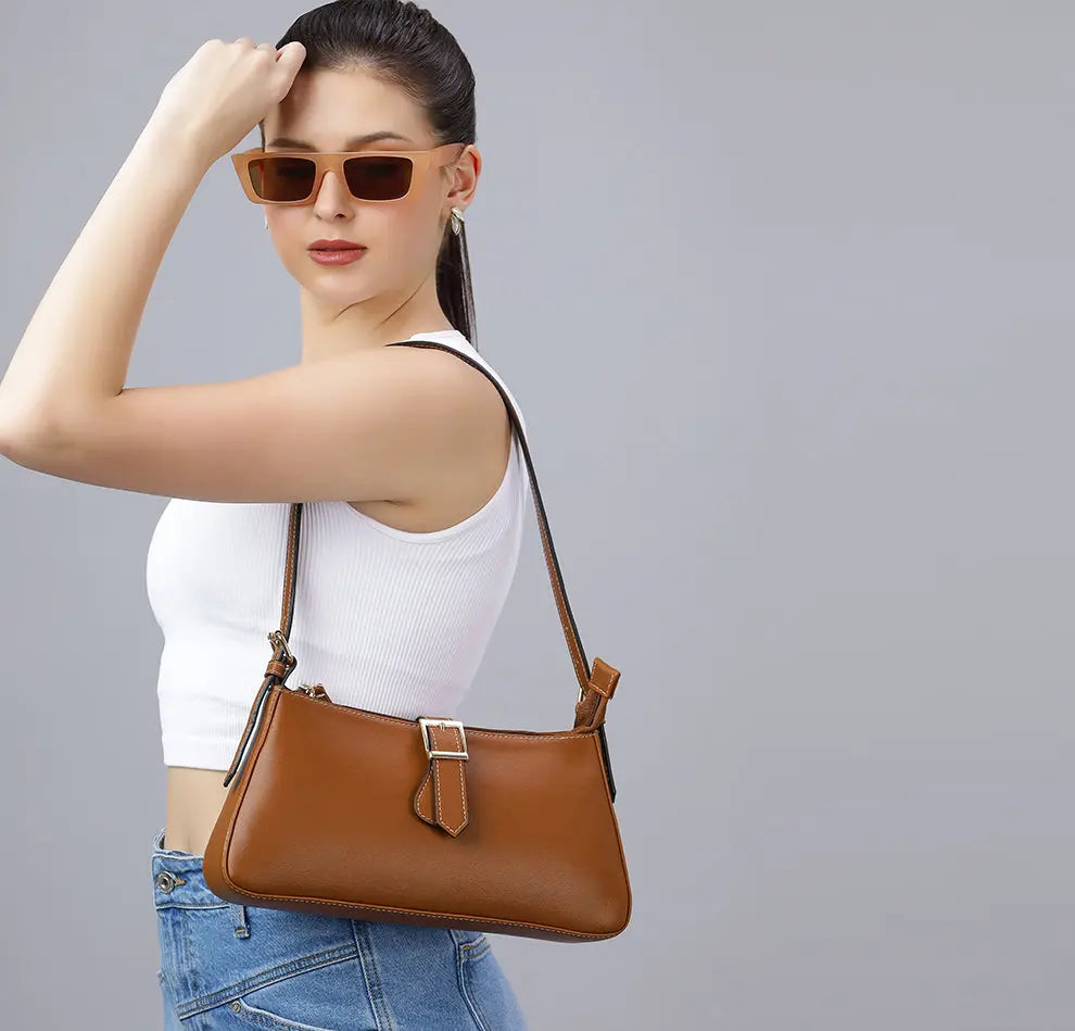 Sleek Baguette Large - Tan YuvaStree