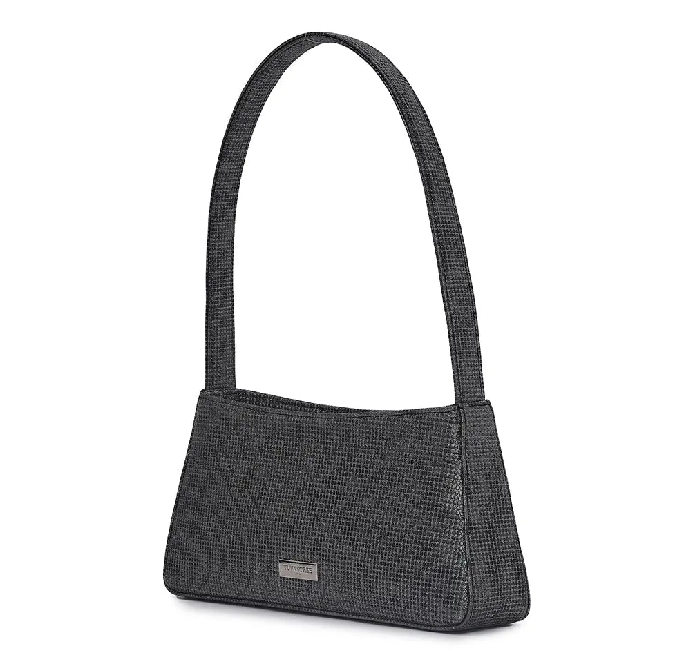 Vestra Shoulder Bag - Pearl Black YuvaStree