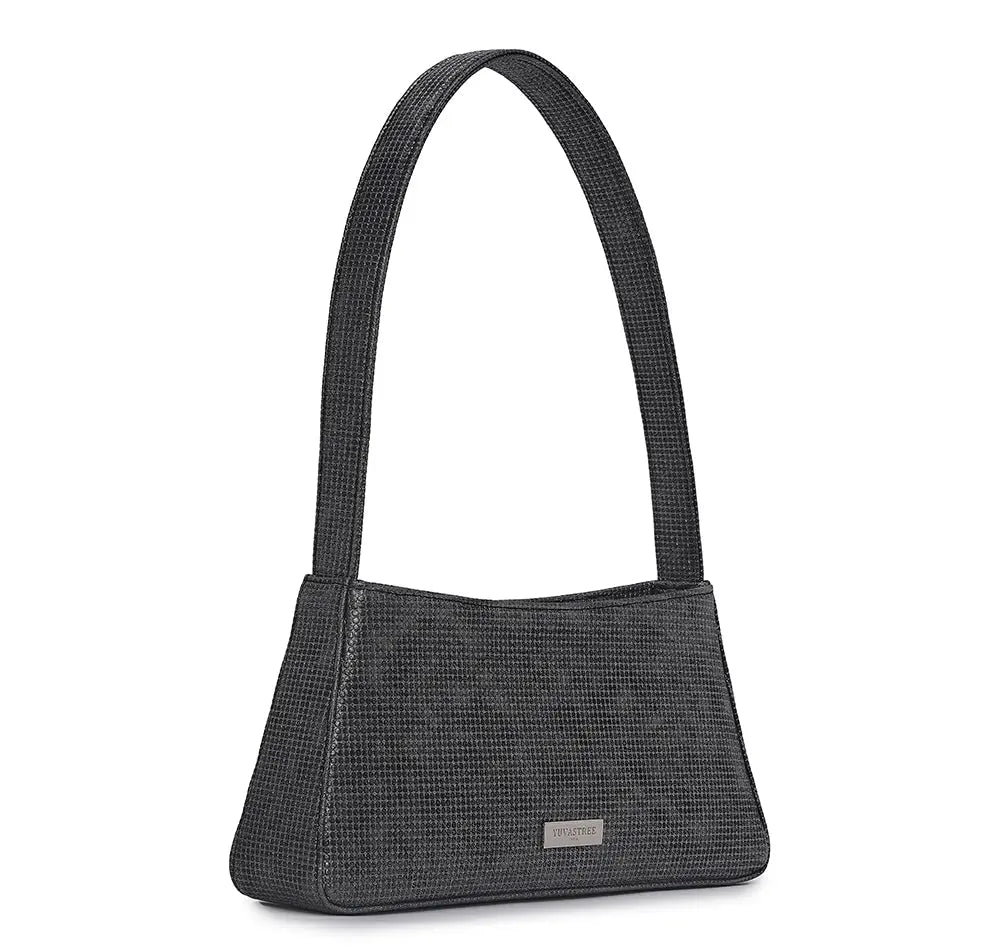 Vestra Shoulder Bag - Pearl Black YuvaStree