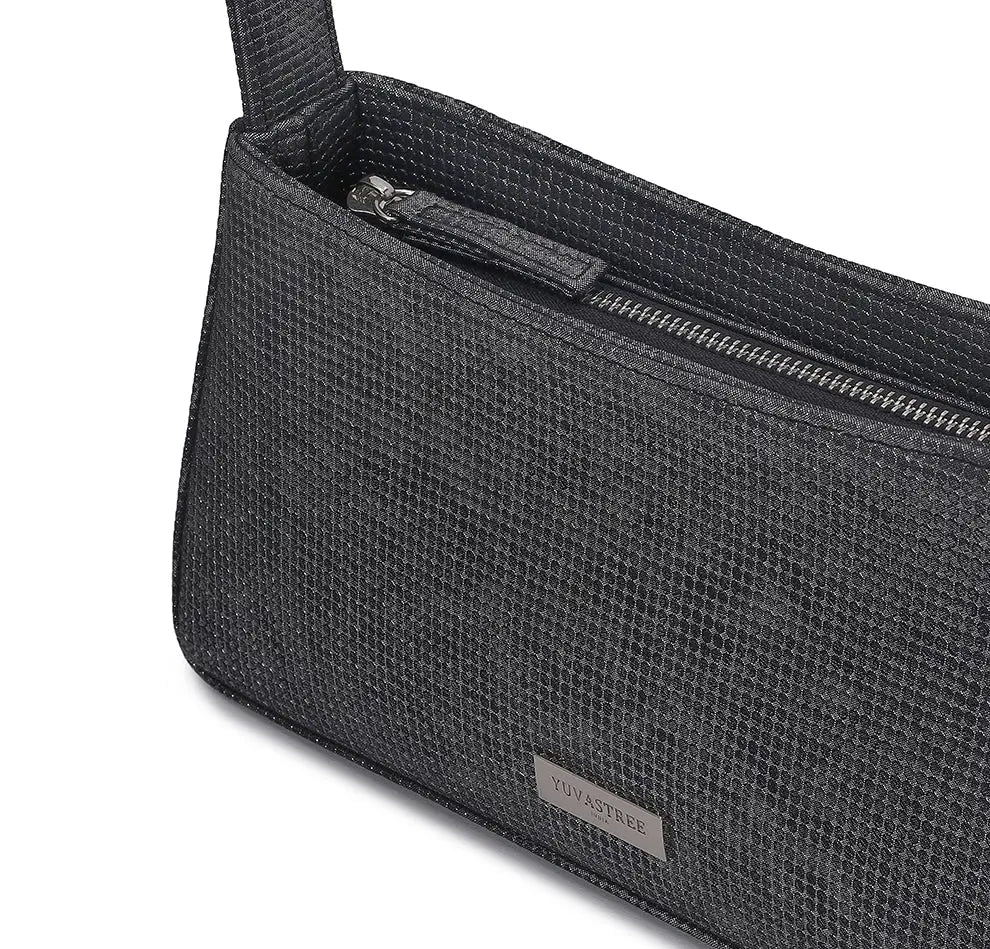 Vestra Shoulder Bag - Pearl Black YuvaStree