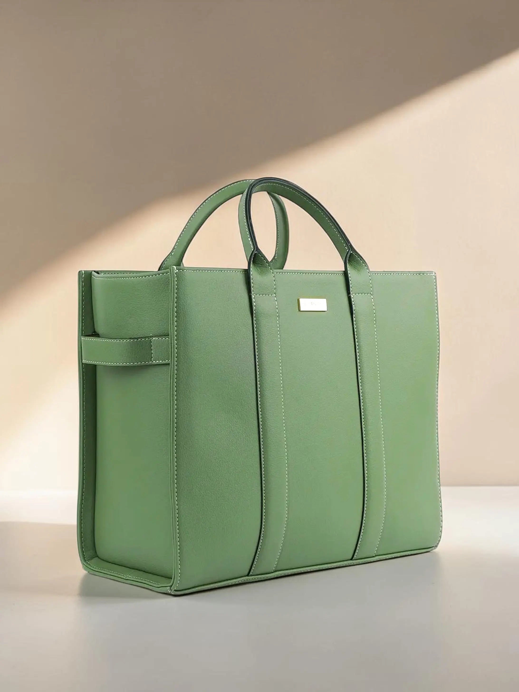 Elan Box Tote Bag - Matcha YuvaStree