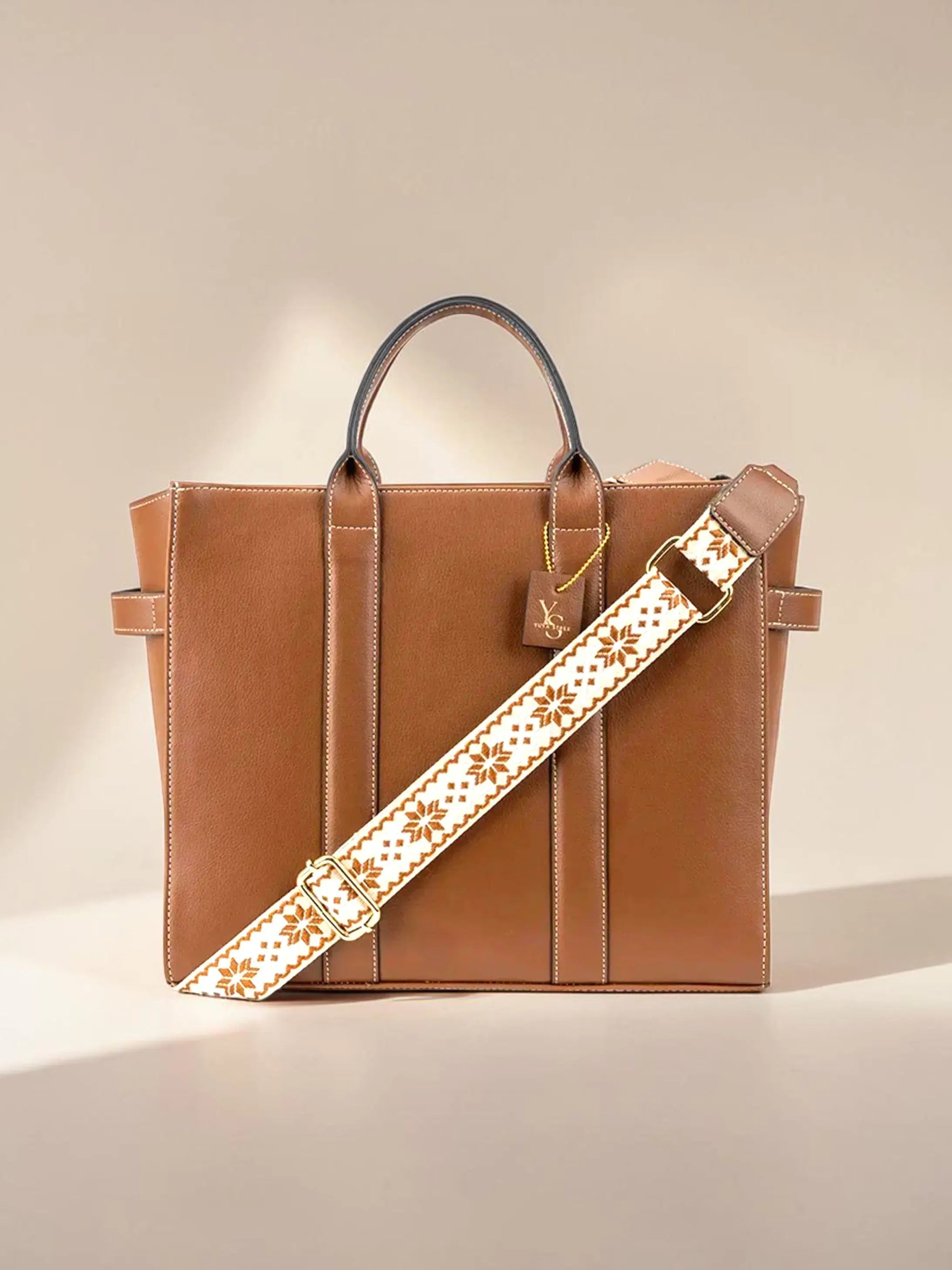 Elan Box Tote Bag - Mocha YuvaStree