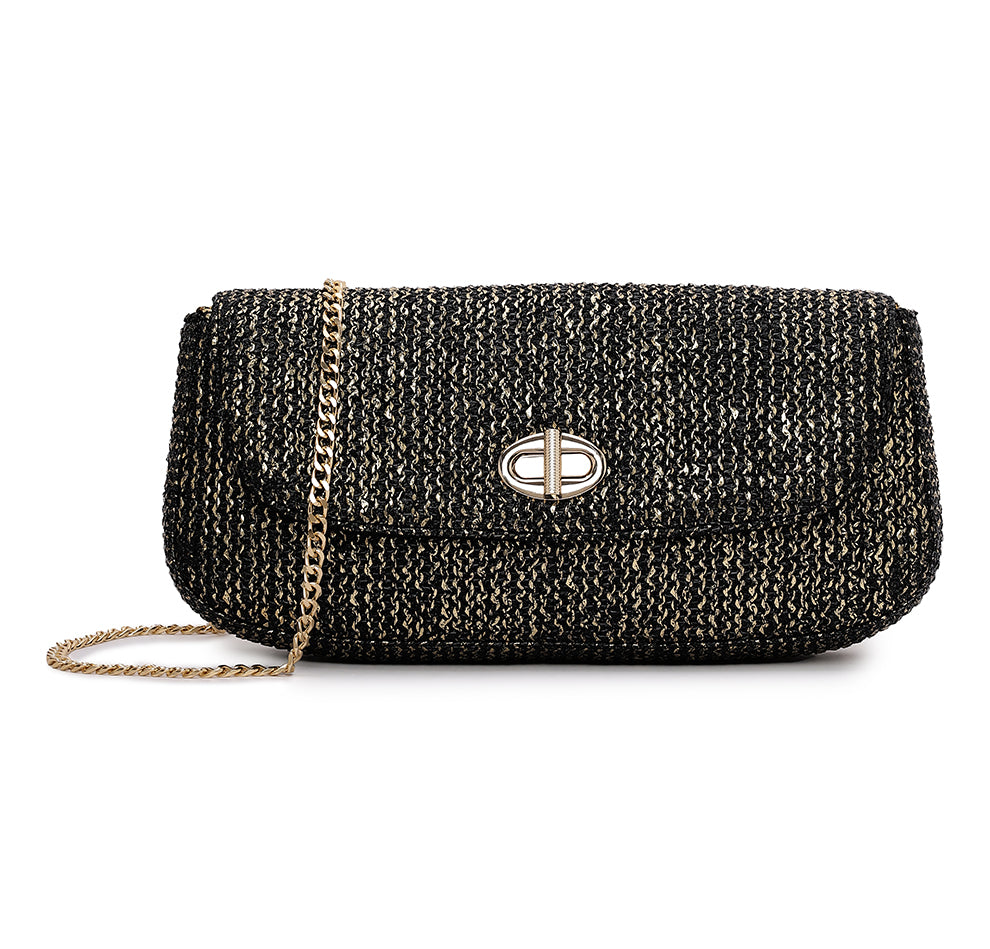Elvina Clutch - Midnight Gold
