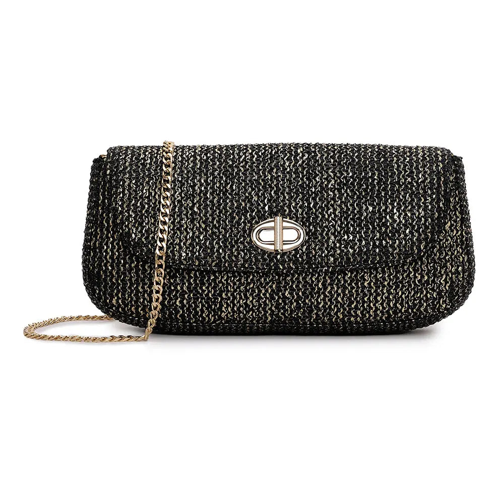 Elvina Clutch - Midnight Gold YuvaStree