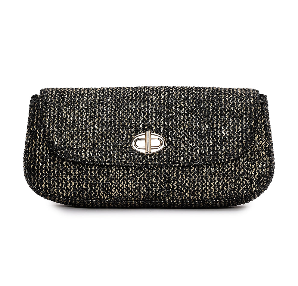 Elvina Clutch - Midnight Gold