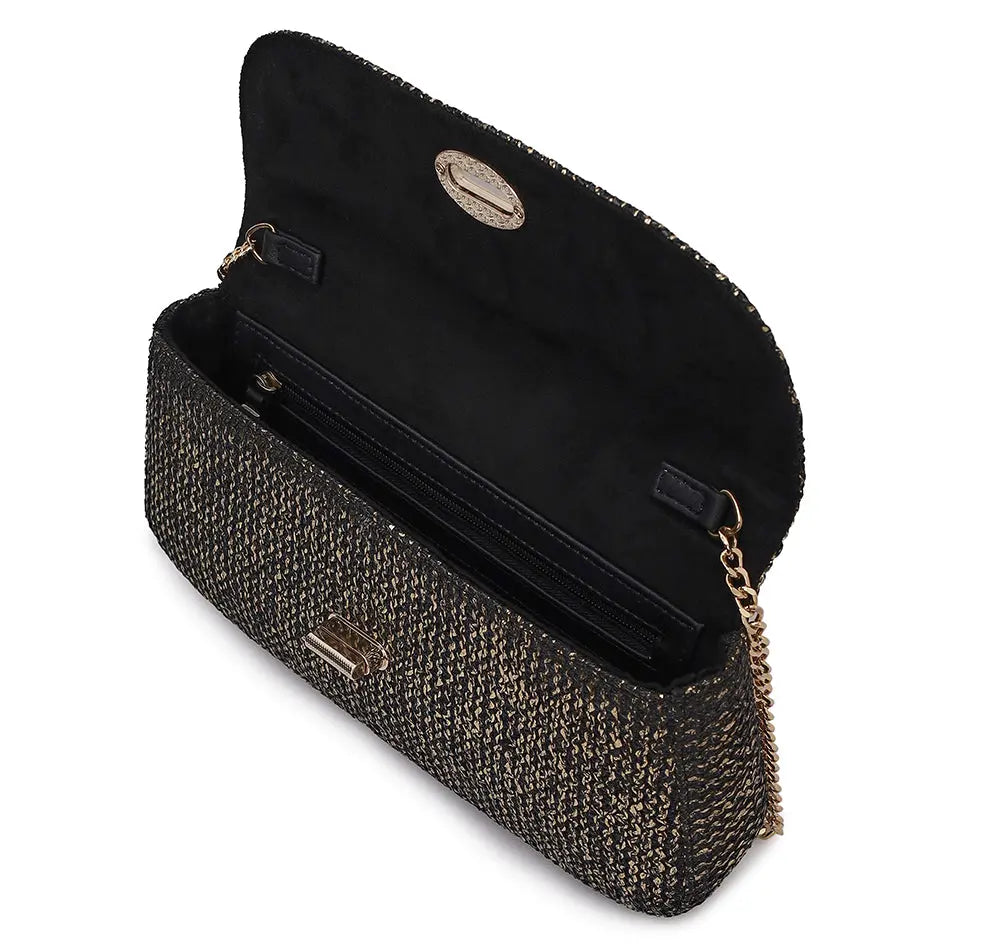 Elvina Clutch - Midnight Gold YuvaStree