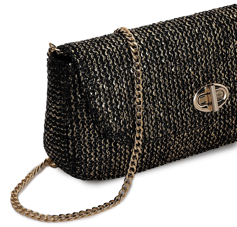 Elvina Clutch - Midnight Gold