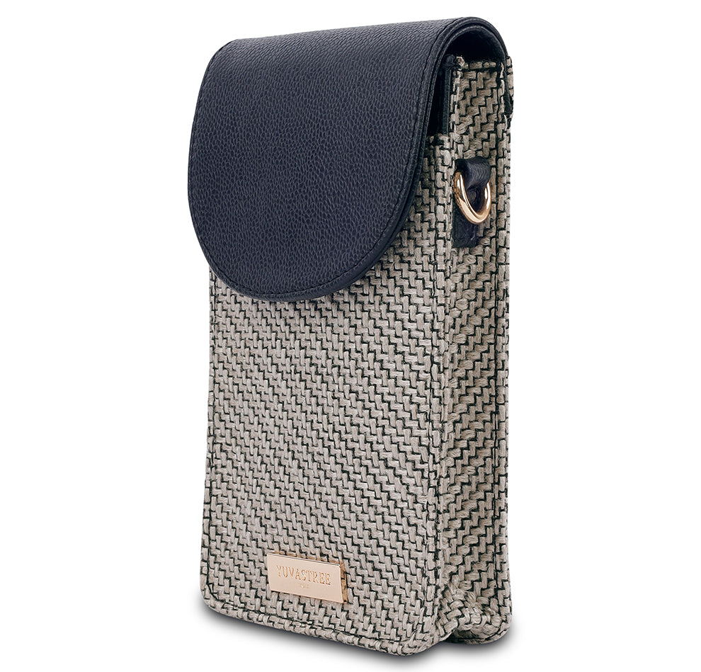 Pixel Jute Mobile Sling - Black