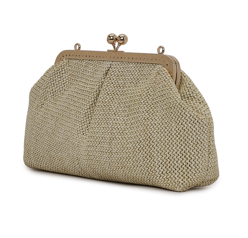 Aria Clutch - Beige