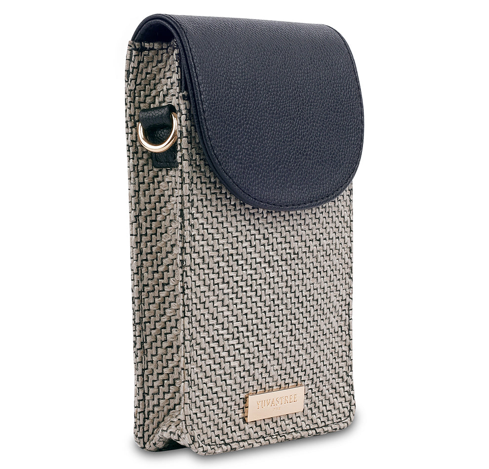 Pixel Jute Mobile Sling - Black