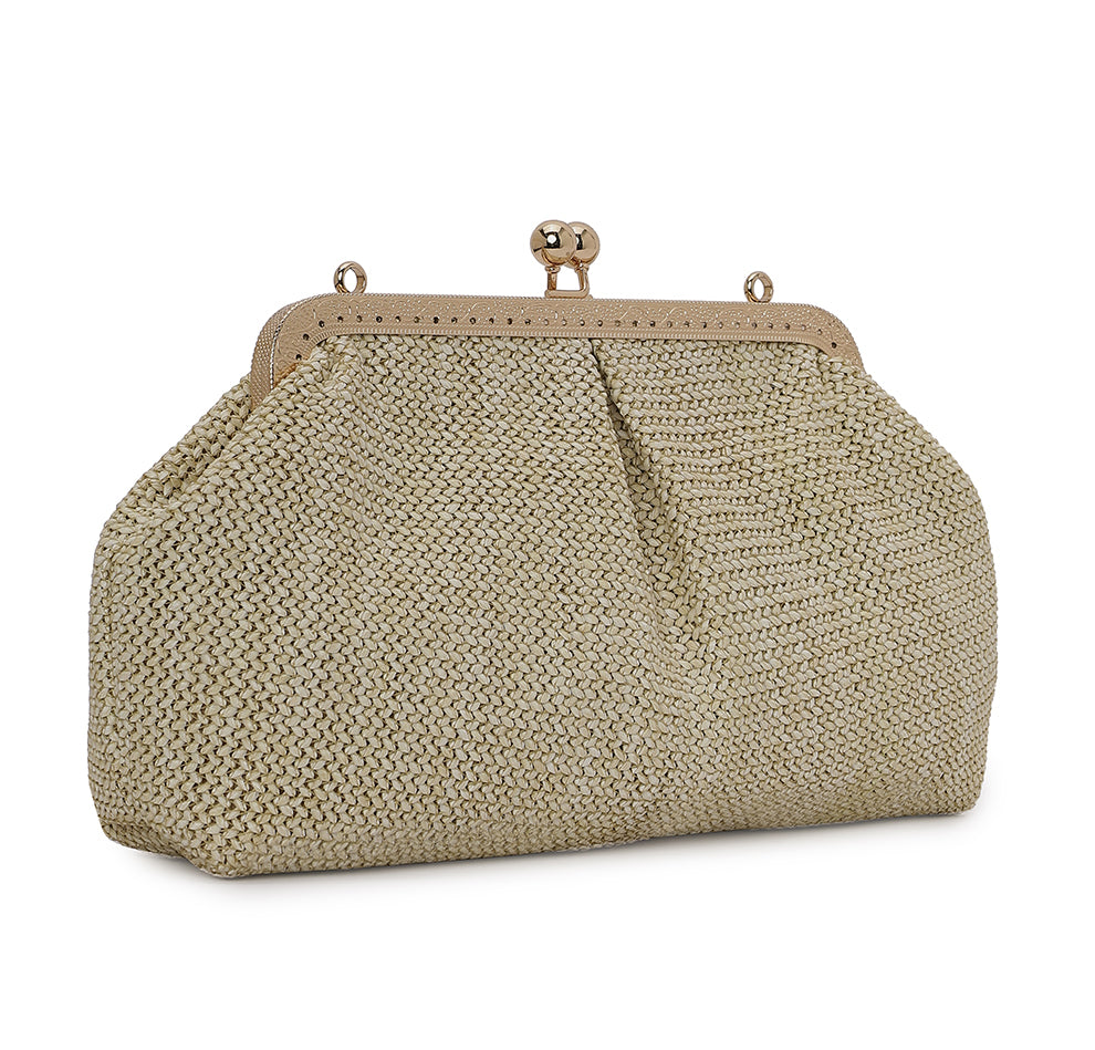 Aria Clutch - Beige