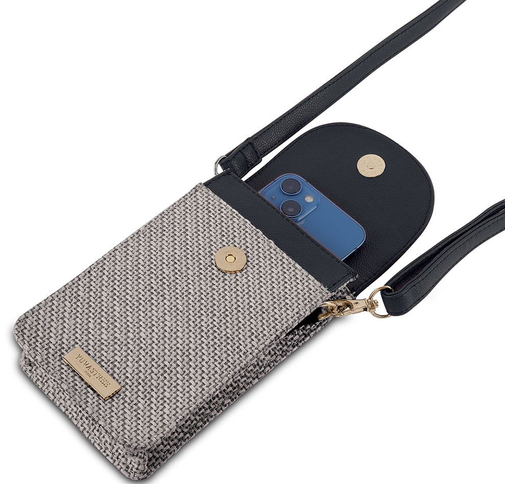 Pixel Jute Mobile Sling - Black