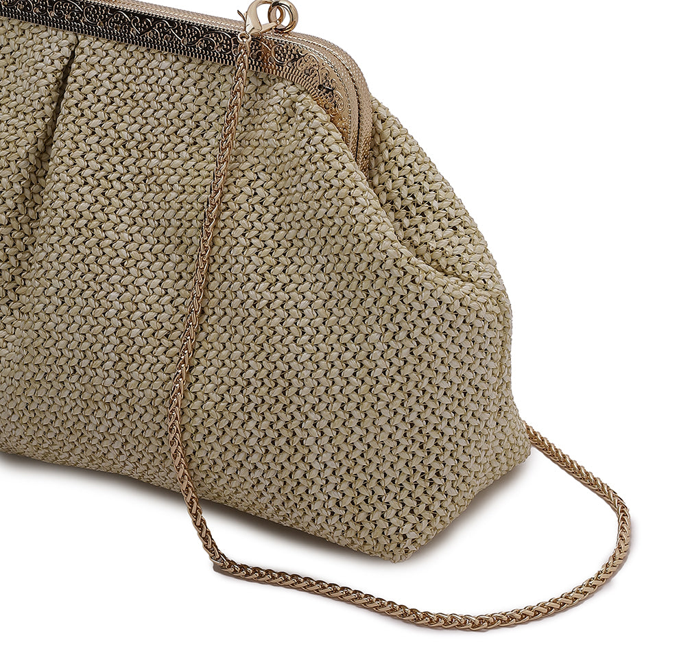Aria Clutch - Beige