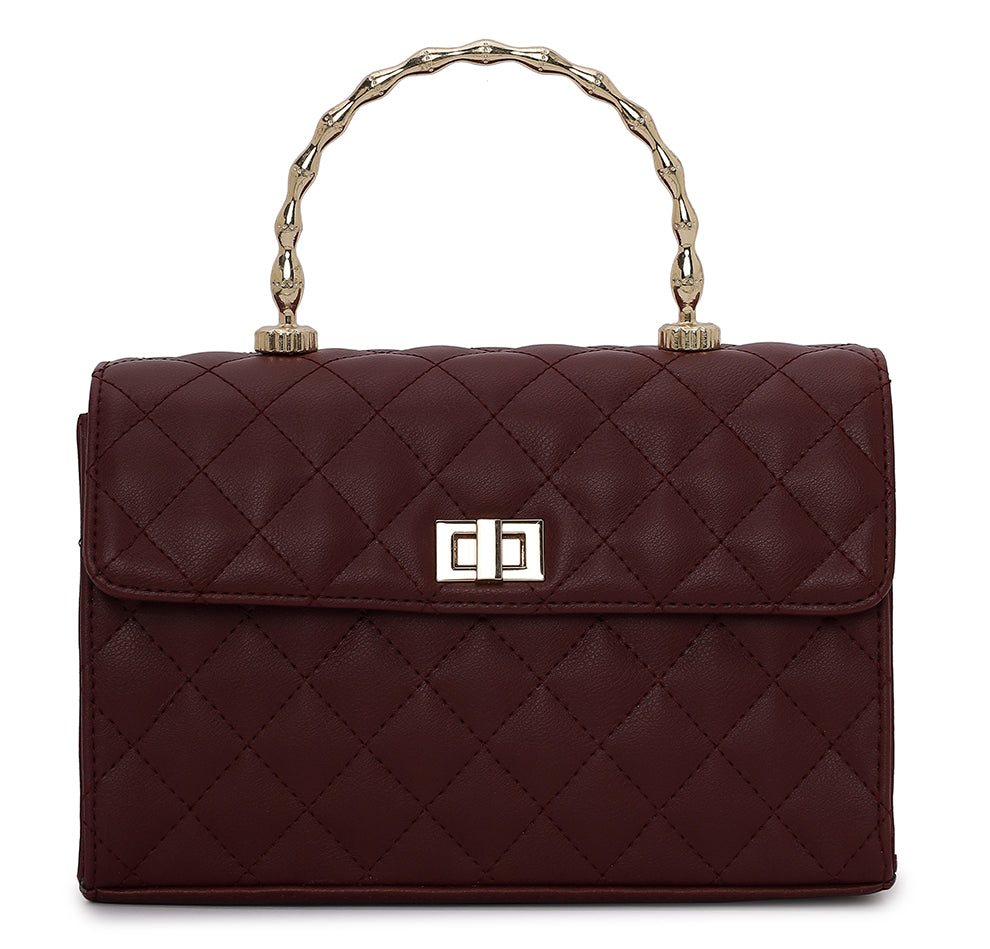 Elara Top handle Bag - Wine