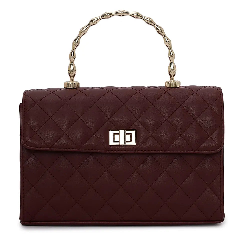 Elara Top handle Bag - Wine YuvaStree