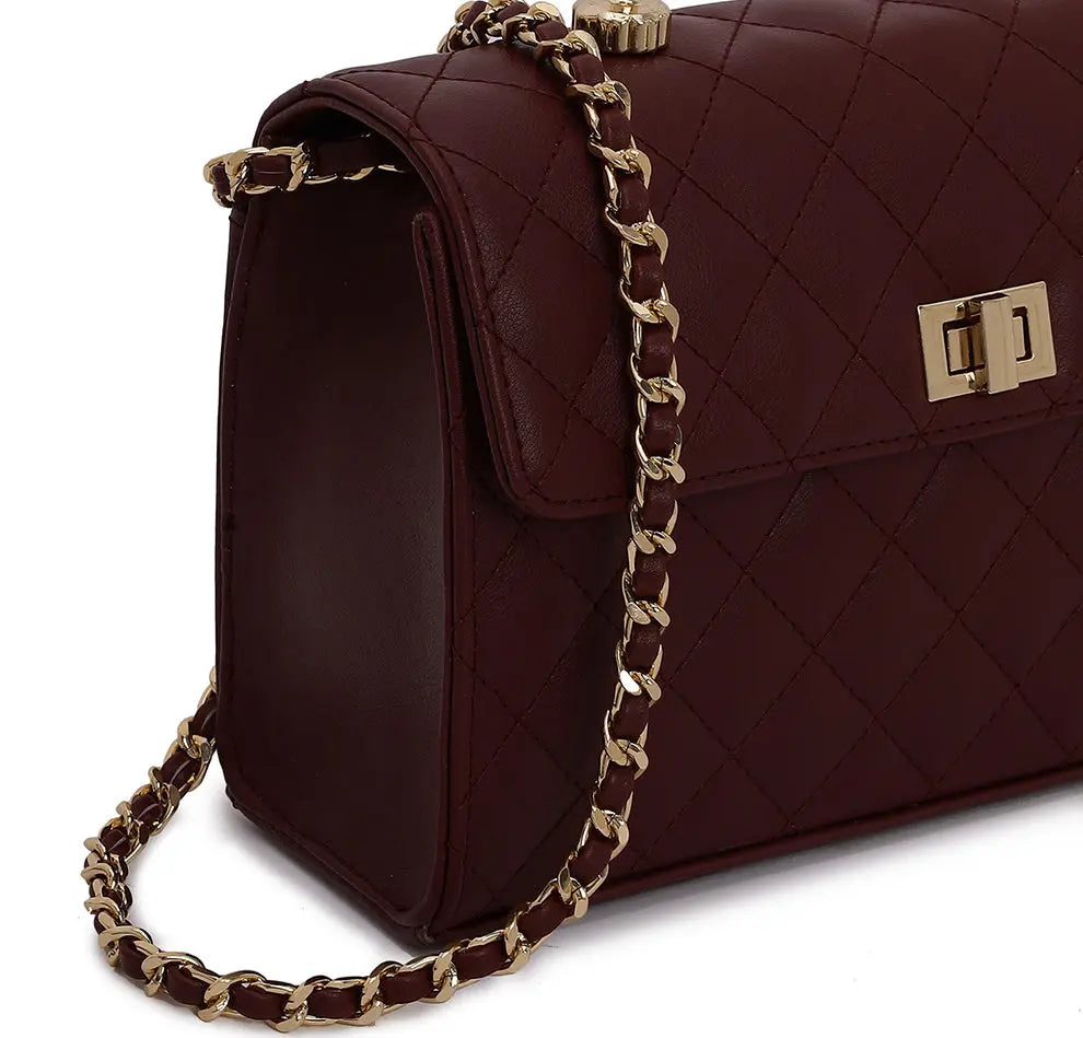 Elara Top handle Bag - Wine YuvaStree