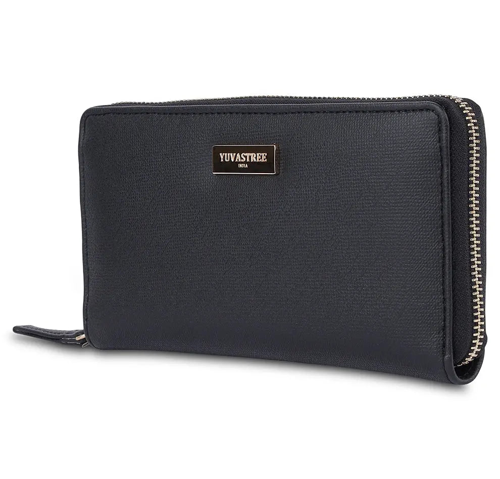 Vault Zip Wallet - Black YuvaStree