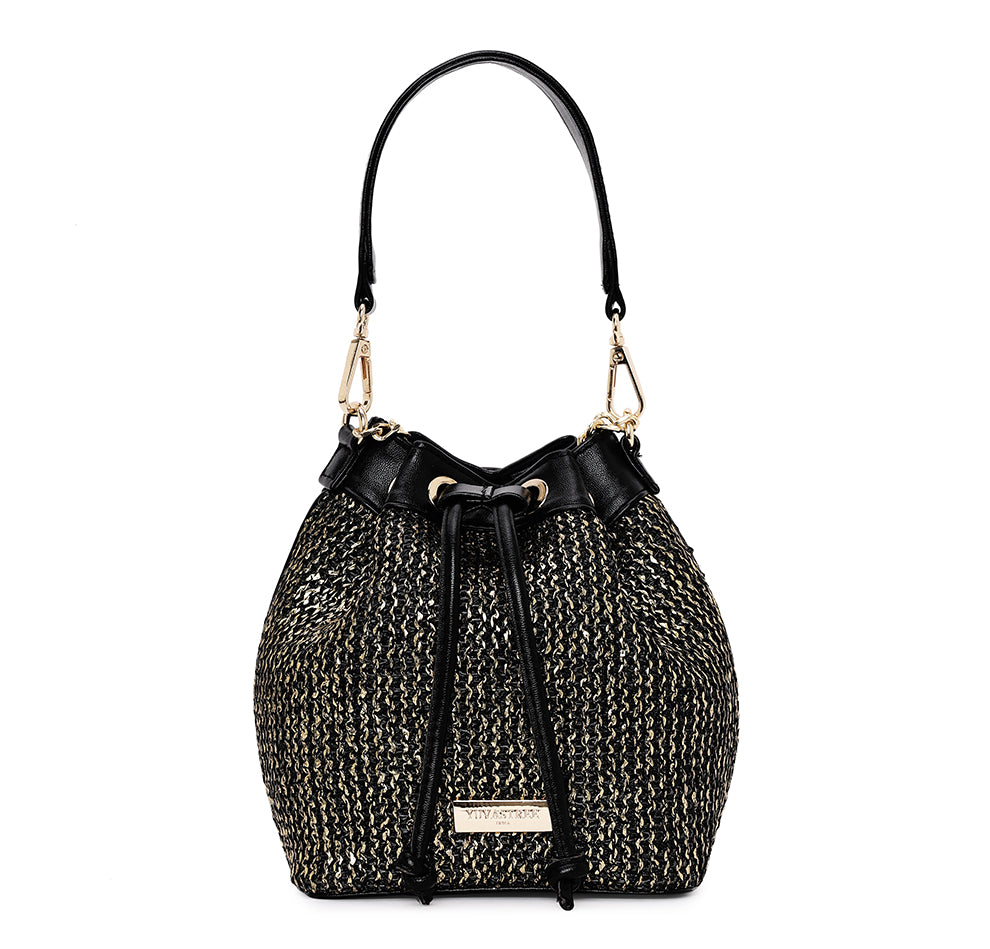 Evaara Bucket Bag - Midnight Gold