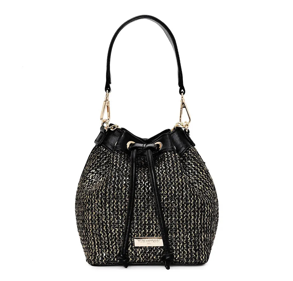 Evaara Bucket Bag - Midnight Gold YuvaStree
