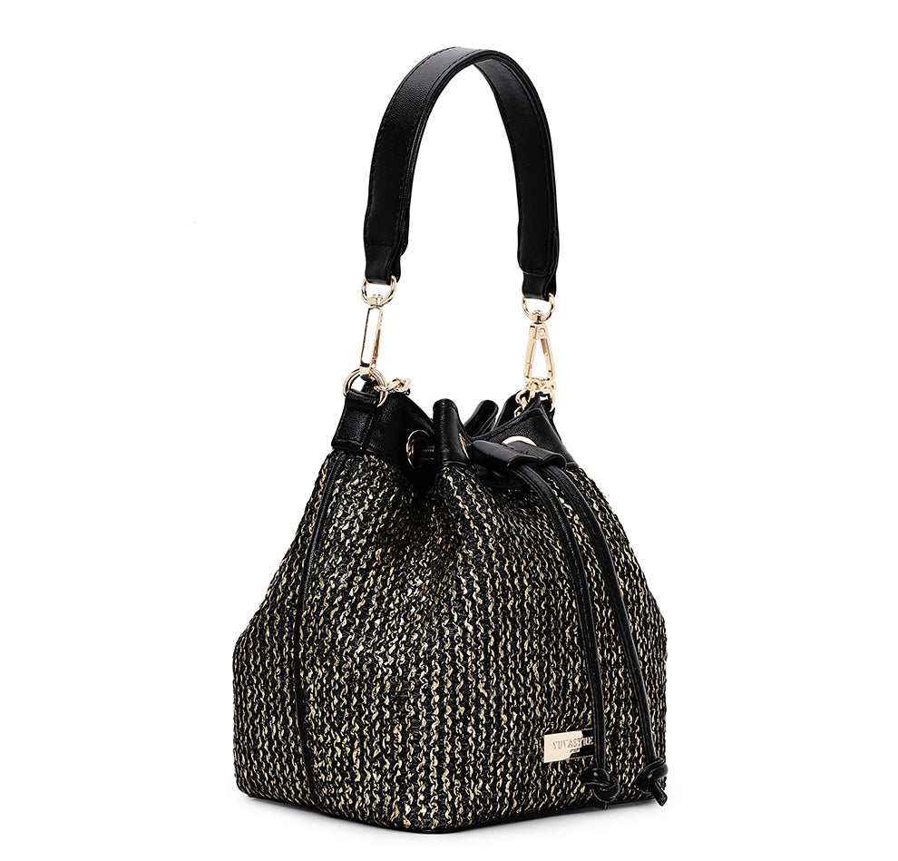 Evaara Bucket Bag - Midnight Gold