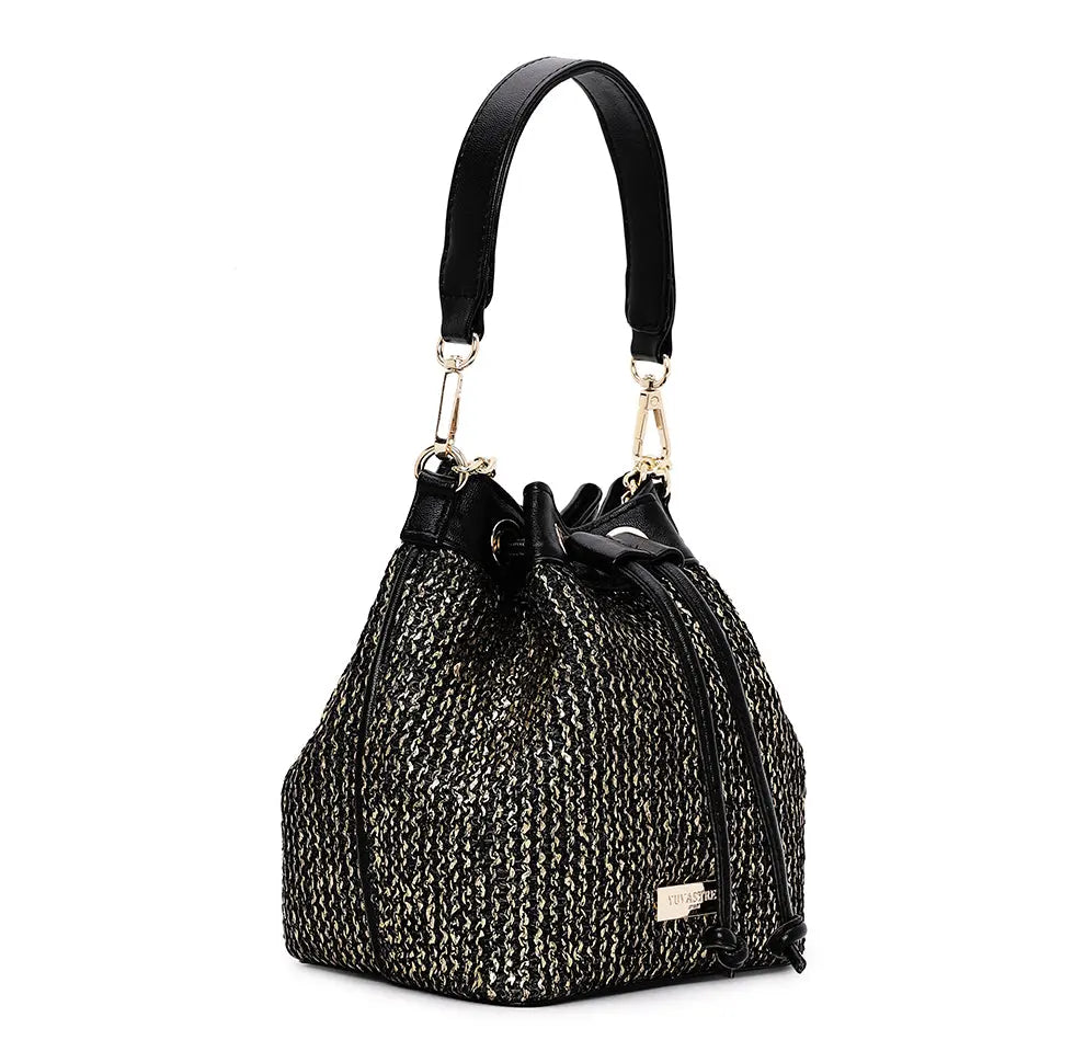 Evaara Bucket Bag - Midnight Gold YuvaStree