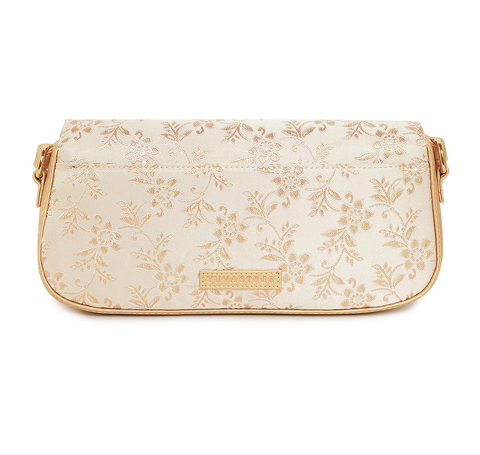 Saira Crossbody Bag - Off White Gold