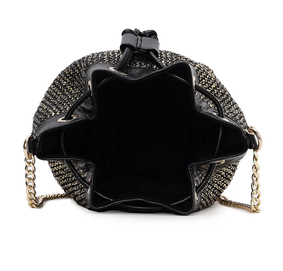 Evaara Bucket Bag - Midnight Gold YuvaStree