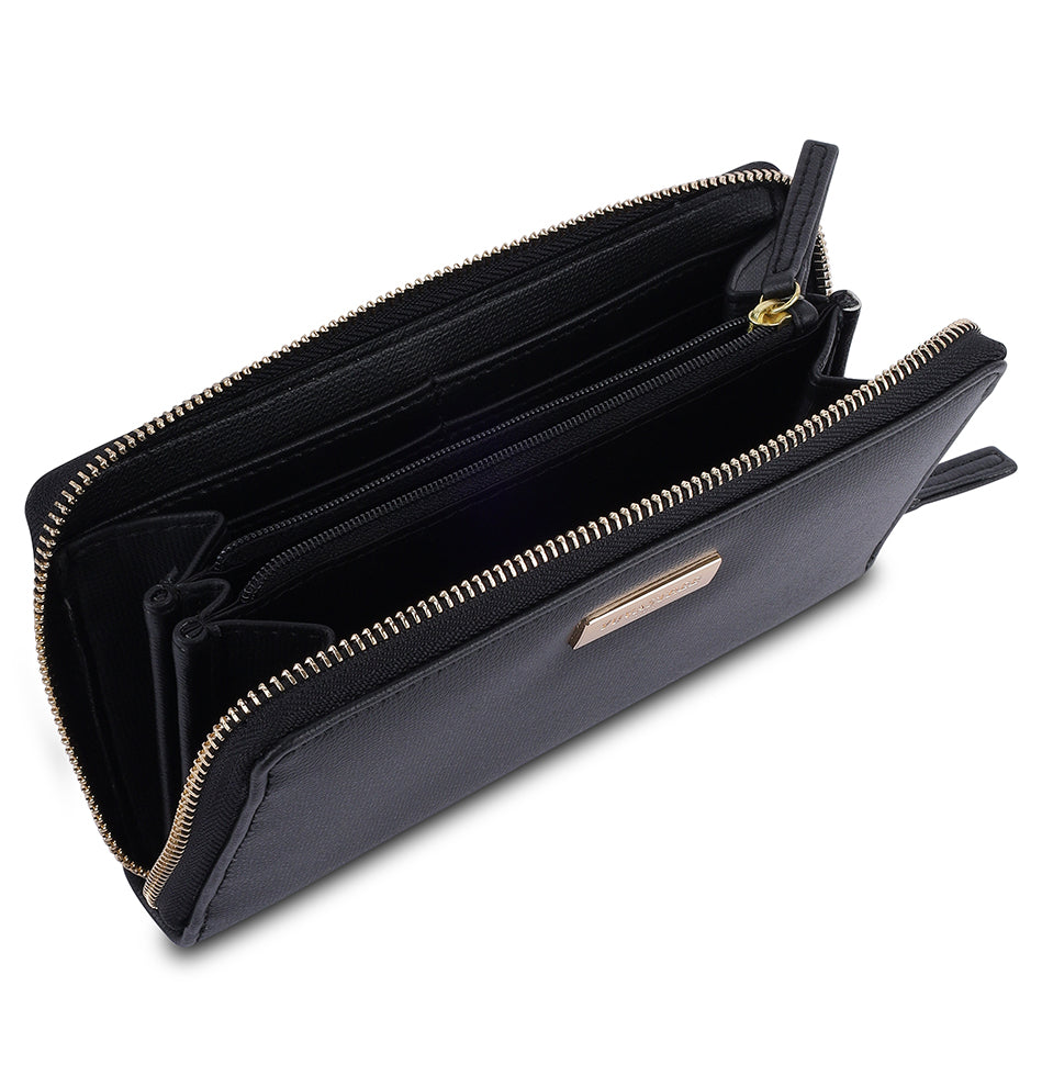 Vault Zip Wallet - Black