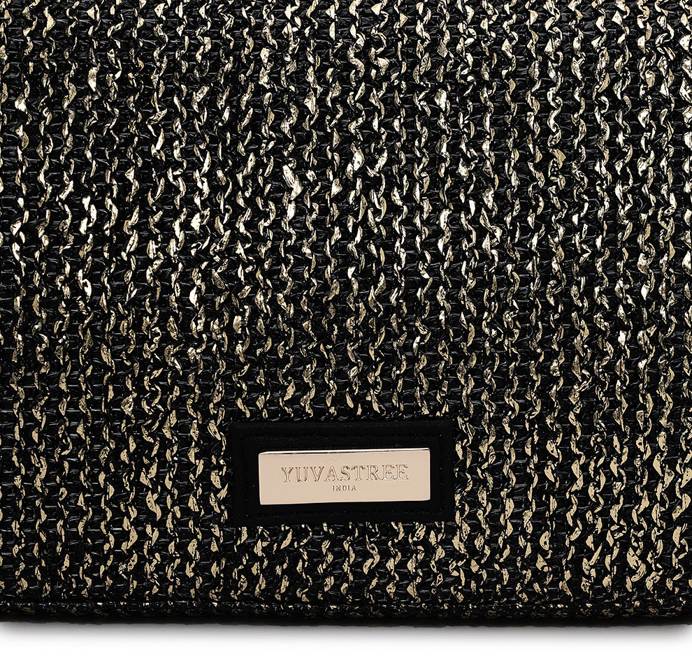 Elvina Clutch - Midnight Gold