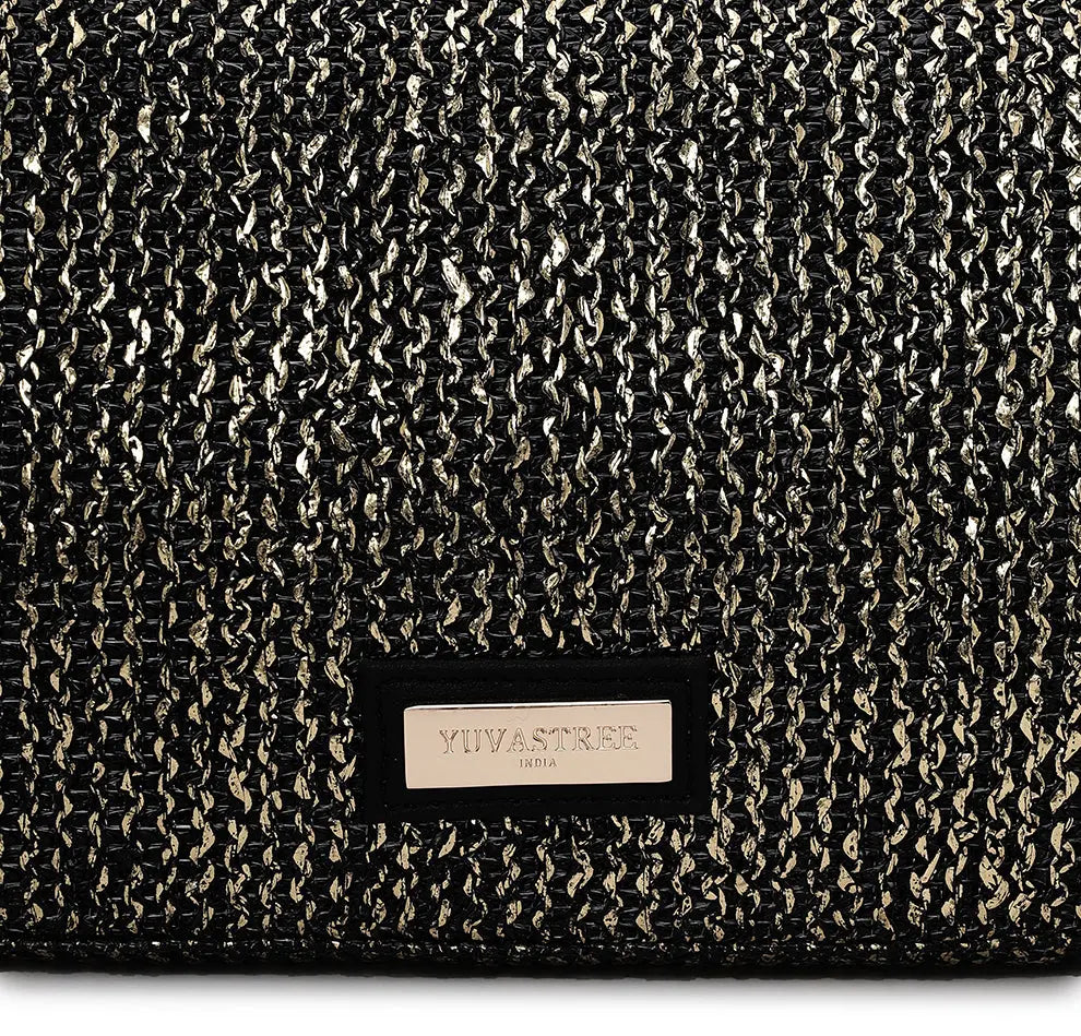 Elvina Clutch - Midnight Gold YuvaStree