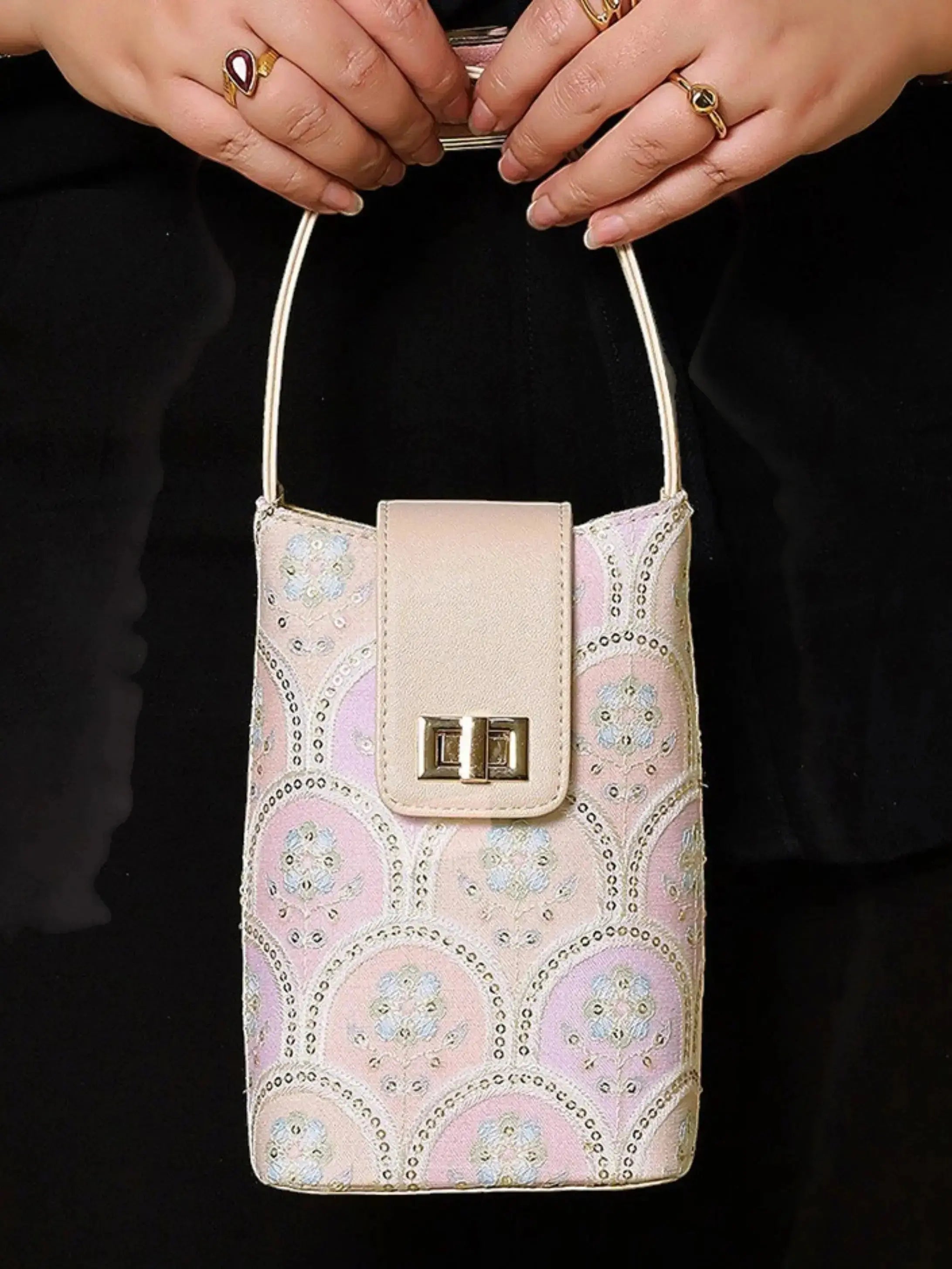 Noor Combo - Caramel Ivory, Pearl Blush, Offwhite Gold YuvaStree