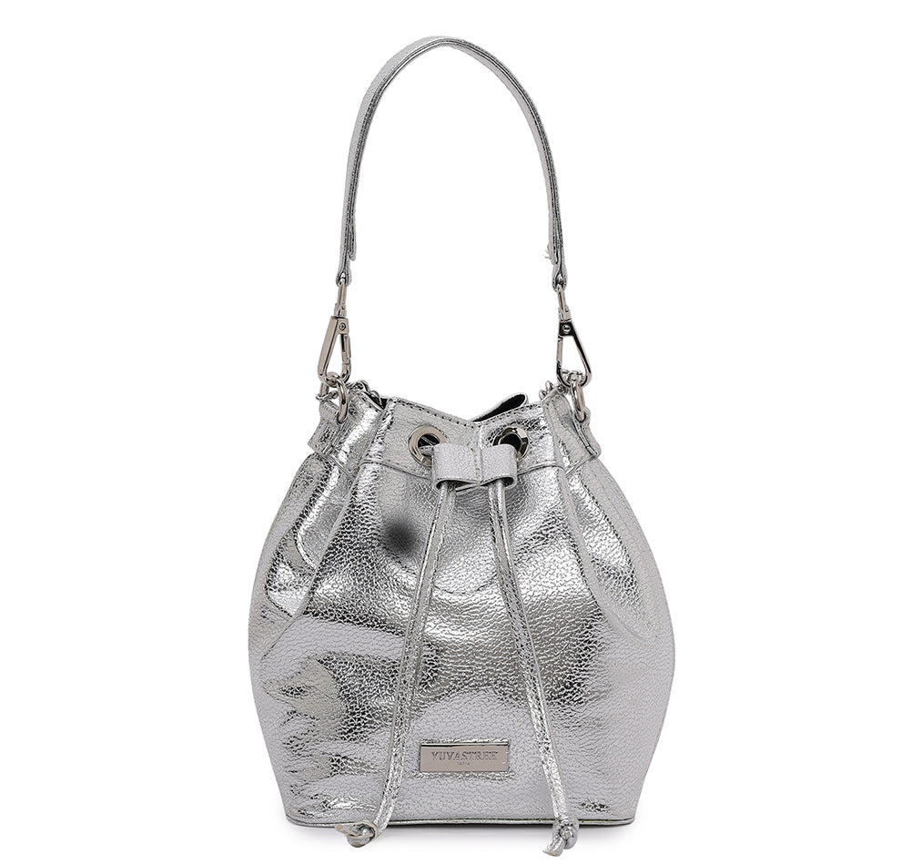 Evaara Bucket Bag - Silver Mirage
