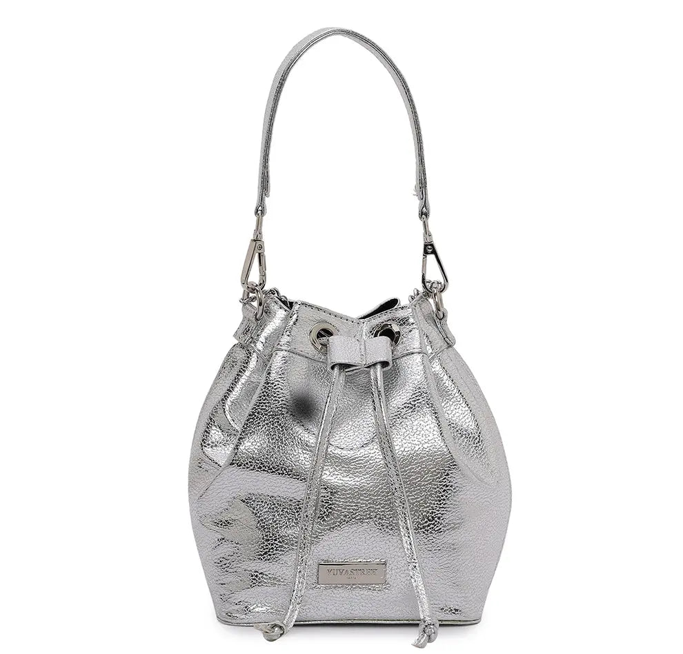 Evaara Bucket Bag - Silver Mirage YuvaStree