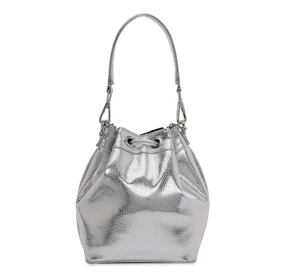 Evaara Bucket Bag - Silver Mirage YuvaStree